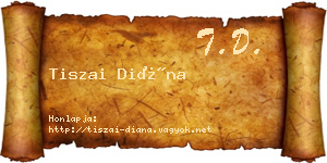 Tiszai Diána névjegykártya