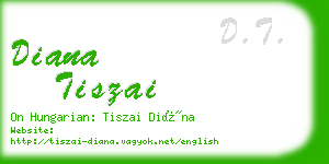 diana tiszai business card